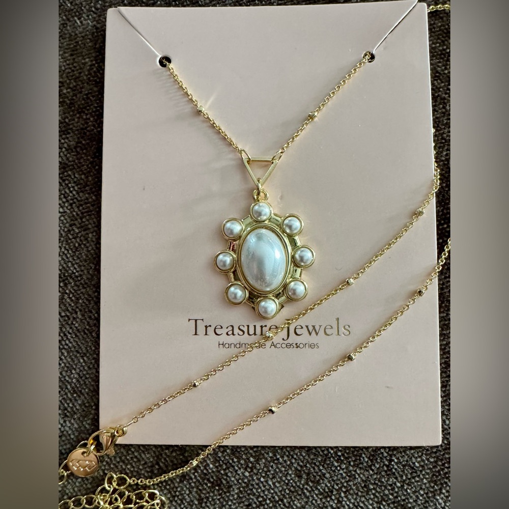 Treasure Jewels-Everyday After- Gold and Pearl Necklace